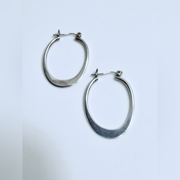 Silpada Vintage HTF Collectible Sterling Silver BACK-TO-BASICS Hoop Earrings - Picture 5 of 10